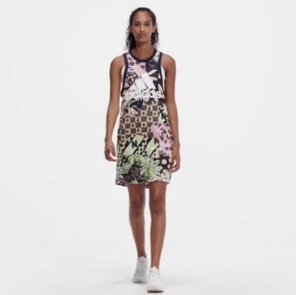 SOLD🔥Adidas x Farm Rio Cotton Print Tank Dress - Picture 8 of 11